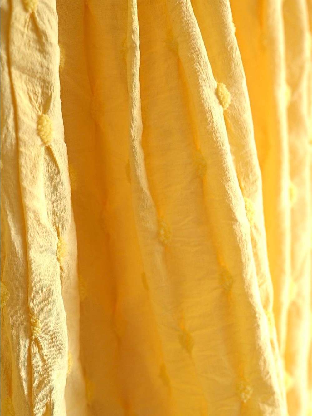 Free People NWT Butter Yellow Textured Open Back Maxi Dress BabyDoll XL - Picture 4 of 8